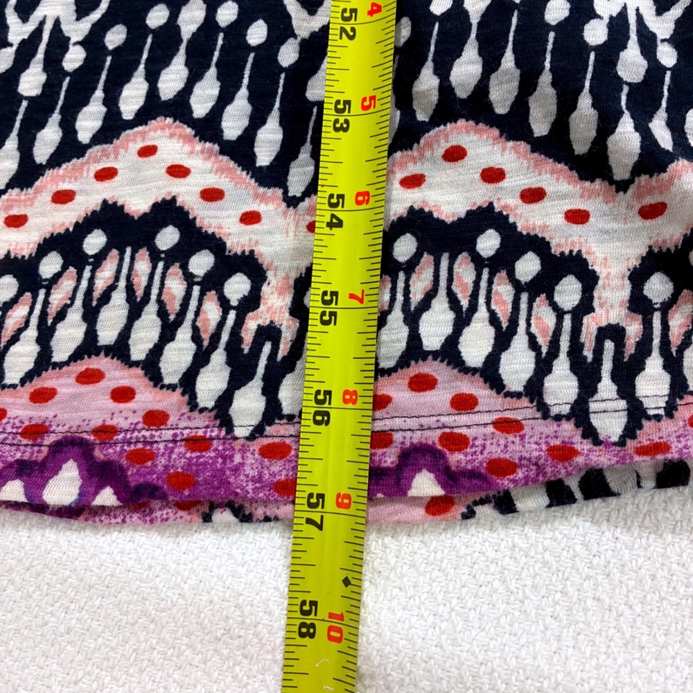 Lucky Brand Cotton Maxi Dress Blue Purple Ikat Boho Festival Indie Summer Small - Picture 9 of 11